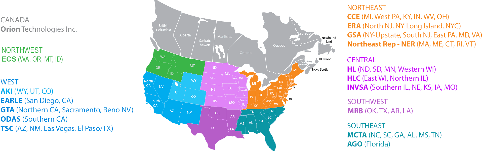 Sales representative Map