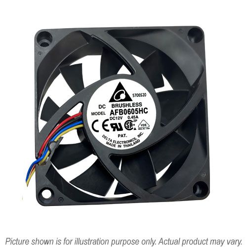 AFB0605LC-R00, 60x60x13mm, 5VDC, 0.12 A, 0.60 Watts, 3000 RPM, 3 wire leads, locked rotor sensor, ball bearing, axial, dc fan, delta fan