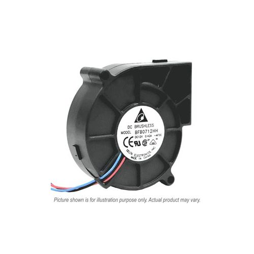 BFB04512VHD, 45x45x20 mm, 12 VDC, 0.16 A, 1.92 Watts, 4500 RPM, 2 lead wires, ball bearing, blower, dc fan, delta