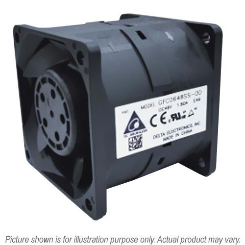 GFC0648SS-00E49, 60x60x56mm, 48V, PWM speed control, Locked Rotor Protection, ball bearing, axial, 1.10 A, 52.80 Watts, speed 24300 RPM, 4 lead wires, dc fan, delta,