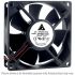 AFB0805L, 80x80x25.40mm, 5 VDC, 0.24 A,b1.20 Watts, 2400 RPM, 2 lead wires, axial, ball bearing, dc fan, delta