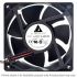 AFB1224SHE-F00, dc axial fan, 120x120x38mm, 24 VDC, 0.50 A, 12 Watts, speed 3700 RPM, 3 lead wires, ball bearing, axial, dc fan, delta