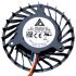 KFB0612HAFDB, frameless fan, PWM, round-60 x 12.00mm width, 12VDC, speed sensor (Tach), ball bearing, blower, 0.15 A, 1.80 Watts, 3300 RPM, 4 lead wires, dc fan, delta